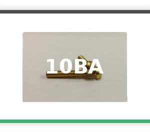 10BA Round head brass bolts